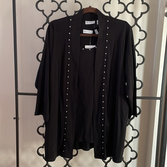 NWT Rafaella 2 Piece Studded Tank and Cardigan - Picture 1 of 7